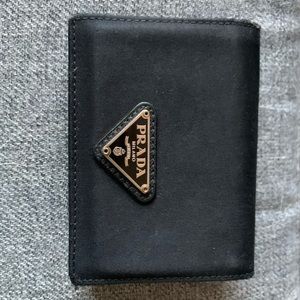 Prada Nylon credit card holder wallet